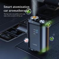 【DT】  hotElectric Auto Air Diffuser Aroma Car Air Vent Humidifier Fragrance Car Freshener Wood Mist Grain Oil Perfume Air Aromathera