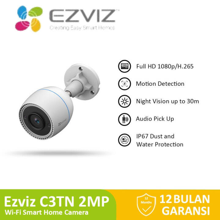 Ezviz CS-C3TN 2MP 1080p Wifi Smart IP Cam Outdoor IP67 | Lazada Indonesia