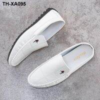 ❧✓♦ 2023 New Doudou Shoes Mens Leather Low Top Korean Lazy Driving