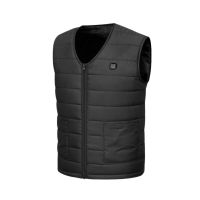 10 pcs heat Black L V Neck USB Heated Vest Men Women Electric Self Heating Vest Outdoor Veste Warm Heated Jacket Men Women Winter Bodywarmer 발열조끼