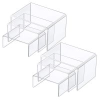 MISCAR 2 Sets โปร่งใสโปร่งใส ตัวยกจอแสดงผลอะคริลิค สี่เหลี่ยมมุมฉาก ตู้โชว์ยึดติด ใหญ่มากๆ ขาตั้งจอแสดงผลที่ชัดเจน คอลเลกชันตัวเลขป๊อป
