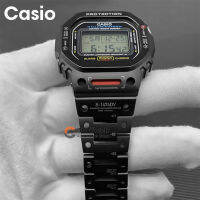 สำหรับ DW5600 DW5610ชุดเคสโลหะกรอบสายรัดสแตนเลสสำหรับ Casiไม้โอ๊ค G-SHOCK อุปกรณ์เปลี่ยนเคสสำหรับ GW-B5600 GWM5610 G-5600e