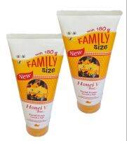 ( มีคูปองส่งฟรี / 180 กรัม  2 หลอด  )โฟมน้ำผึ้งBSC HONEI V FACAIL FOAM SMOOTH &amp; SOFT FAMILY SIZE 180 กรัม * 2 หลอด