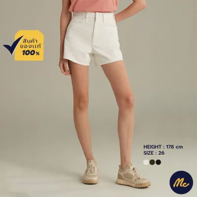 Mc Jeans กางเกงขาสั้นยีนส์ผู้หญิง เอวสูง มี 3 สี MCJZ075