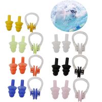 Silicone Swimming Nose Clip Earplugs Set Surf Diving Swimming Pool Accessories For Adults Ear Plug Water Drop Shipping Ear Protection