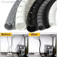 2M/1M Flexible Spiral Cable Wire Protector Cable Organizer Computer Cord Protective Tube Clip Organizer Management Tools 16/10mm