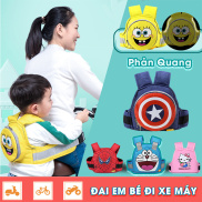 Đai Đi Xe Máy Cho Bé, Đai Em Bé Đi Xe Máy Có Phản Quang , Đai Xe Máy Cho Bé