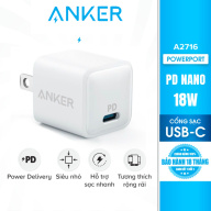 Sạc ANKER PowerPort PD Nano 18W 1 cổng USB-C PD - A2716 thumbnail