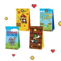 12pcs Super Mario Favor Paper Happy Birthday Decoration Event Supplies