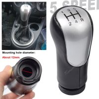 Black Silver Car MT 5 Speed Gear Shift Knob For Ford Fiesta Fusion Transit Connect 2002-On Gear Shifter Lever Stick Pen Head