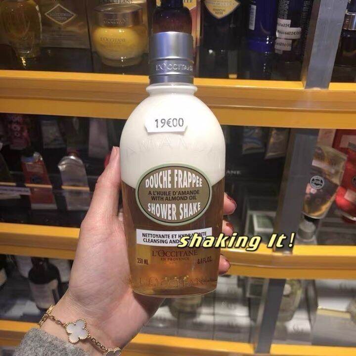 Spot! French L'Occitane Almond Sweet Hand Shake Bubble Shower Gel Bath