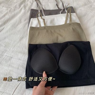 New Style Off-The-Shoulder Tube top Knitted y Slim-Fit Short Womens Inner Camisole Hot Girl Wrapped Chest Women Outer Wear vest12.4