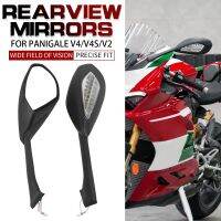 Motorcycle Accessories Rearview Mirrors Foldable LED Turn Signals Light For Ducati Panigale V4 V4 S V4S 2018-2023 V2 2020-2023