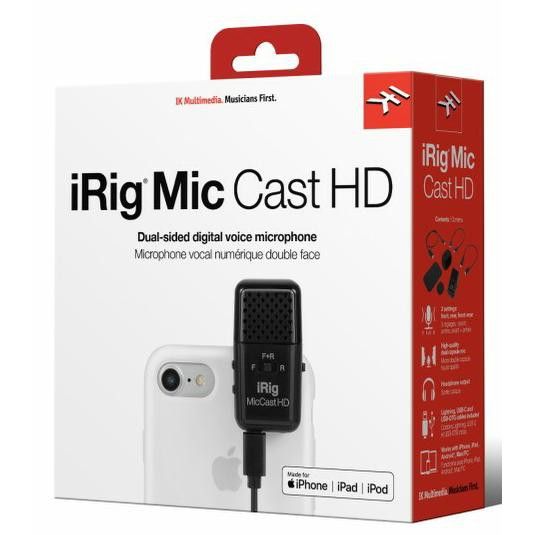 สินค้าขายดี-ik-multimedia-irig-mic-cast-hd-ไมค์โครโฟนสำหรับต่อโทรศัพท์มือถือ-ไมค์ไลฟ์สด-ไมค์อัดเสียง-ไลฟ์สด-ประกันศูนย์-1-ปี-ที่ชาร์จ-แท็บเล็ต-ไร้สาย-เสียง-หูฟัง-เคส-ลำโพง-wireless-bluetooth-โทรศัพท์-