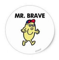 1.5inch Mr. ve Waving Hello Classic Round Sticker