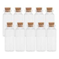 Small Glass Bottles 10 Pieces Empty Glass Jars with Cork Lid Small Clear Decorative Wish Bottles with Cork Stoppers for Art Crafts Projects Wedding DIY Decoration noble