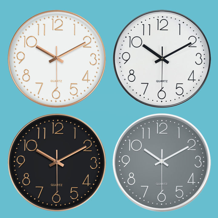 12นิ้ว30ซม-นาฬิกาติดผนังแบบเงียบนาฬิกาติดผนังตาชั่งดิจิตอลสามมิติที่สร้างสรรค์นาฬิกาแขวนฟรี-watchpengluomaoyi