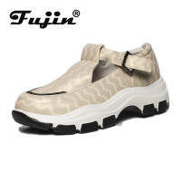 Fujin 2021 5cm Women Sandals Cute Comfy Shoes Comfortable White Slides Stylish Shoes Women Summer Open Toe Platform Sandals