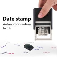 IDEERT Dater Self-Inking บัญชีลูกกลิ้งภาษาอังกฤษแสตมป์สมุดแปะรูปโลหะปิดผนึกโคลนวันที่ซีลตราประทับวันที่เครื่องใช้สำนักงาน