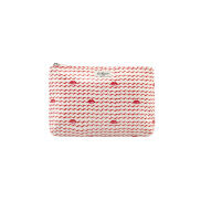 Túi đựng mỹ phẩm Zip Cosmetic Bag - Kisses - Cream Red
