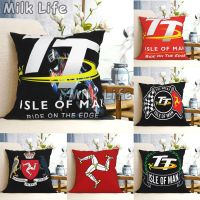 [Dudu home furnishing] ไอริช TT Isle Of Man Rish On The Edge ปลอกหมอนปลอกหมอนสี่เหลี่ยมซิปด้านในสำหรับคนรักมอเตอร์ไซค์