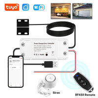 Tuya Smart Life Garage Door Opener Controller สัญญาณเตือนไซเรน RF รีโมทคอนล APP ทำงานร่วมกับ Alexa Home