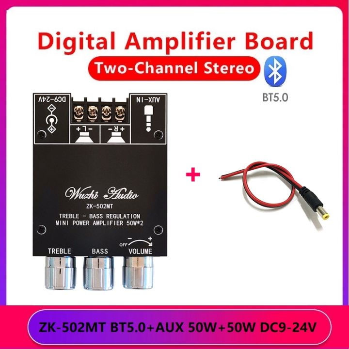 zk-502mt-bluetooth-audio-amplifier-board-with-dc-cable-bt5-0-aux-50wx2-high-and-low-bass-adjustment-2-0-stereo-module