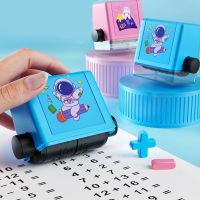 【YF】 Smart Math Roller Learning Stamps Addition Subtraction Multiplication Division Practice Digital Teaching Questions Stamp