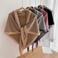 Designer Brand Women Scarf Warm Triangle Shawl Wraps Winter Knitted Cashmere Scarves Long Pashmina Stole Female Foulard Bufandas