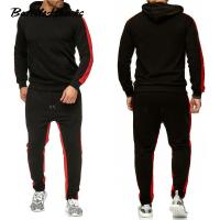 Mens Tracksuit Winter Male Fashion Fleece Suit Sports Jogger Tracksuits Mens Sets Hoodies Sportswear Suit Undefined Red Black