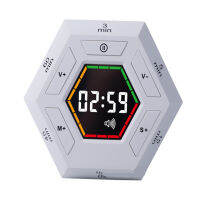 ล่าสุด Hexagonal Flip Electronic Timer Time Self-Discipline Magnetic Suction Student Kitchen Time Appliance Minimalist Design