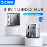 ORICO Metal Material Usb Hub 10Gbps พร้อมพอร์ต USB A 2พอร์ตและพอร์ต USB C 2พอร์ต USB3.2 Hub Splitter เหมาะสำหรับ Mac Mini ทั้งหมด