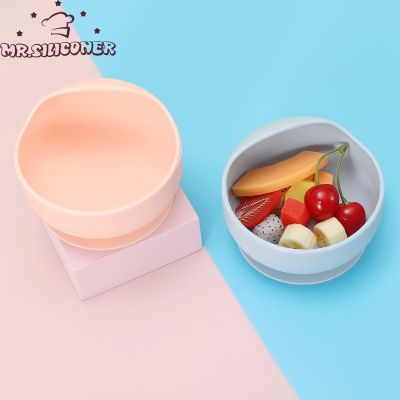☄ Silicone Baby Feeding Bowl Tableware for Kids Waterproof Suction Bowl With Spoon Children Dishes Kitchenware Baby Stuff