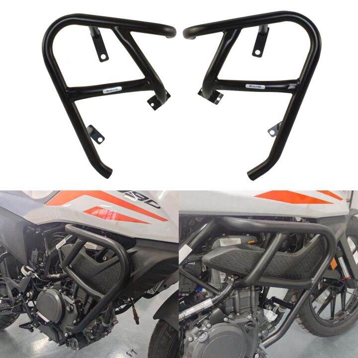 Black Motorcycle Engine Bumper Guards Crash Bar Fairing Protector For ...