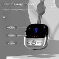 ZZOOI Mini Portable Electric Neck Massager Ems Tens Double Pulse Cervical Massager Neurostimulator Care Machine Pain Relaxation Tool