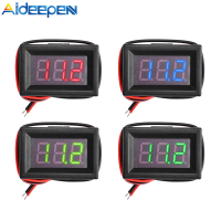 【READY】Aideepen เครื่องวัดแรงดันไฟฟ้า2สาย0.36 "DC4-30V Digital Voltmeter Gauge Tester จอแสดงผล LED แผง Mount รถรถจักรยานยนต์ B-Attery Monitor