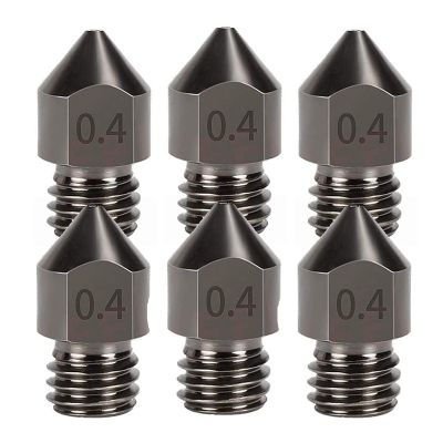 6Pcs Ender 3 Pro MK8 0.4 mm/ 1.75 mm Hardened Steel High Temperature Resistan Nozzles for Creality CR-10 3D Printer Parts