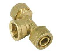 Fit PEX-AL-PEX Tube I.D x O.D 12x16mm 14x18mm 16x20mm 20x25mm - 1/2 3/4 1 BSP Female Tee 3 Ways Brass Fitting