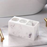 【CW】 1pc Marble Pattern Resin Multifunction Electric Toothbrush Rack Toothpaste Holder Cleaning Storage