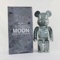 Bearbrick MOON Building Block หมี400% 28ซม. Mars Nebula Moon Earth Surface Tide Play ตุ๊กตาตกแต่งเดสก์ท็อปตกแต่ง