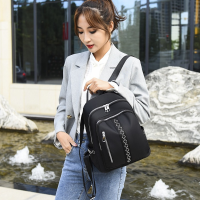 New ladies backpack fashion rivet multifunctional one shoulder messenger bag travel bag nylon waterproof solid color backpack