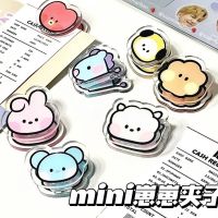 7Pcs/set Binder Clip Acrylic Cute Animal Cartoon Page Holder Paper Clip Clamp File Index Photo Stationery Storage Office School