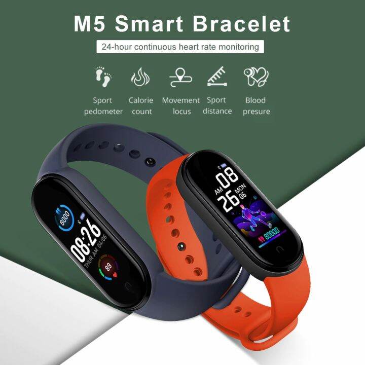 นาฬิกา-smart-watch-2020-นาฬิกาอัจฉริยะ-รุ่น-m5-นาฬิกาโทรศัพท์-เชื่อมบลูทูธ-เปิดเพลงฟังได้-มีลำโพง-วัดร่างกาย-วัดชีพจร-นับก้าวเดิน-ของแท้-ส่งไว-ส่งจากไทย-1-3-วัน