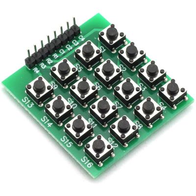 8pin 4X4 4*4 Matrix 16ปุ่มปุ่มกดแป้นพิมพ์ Breadboard โมดูล MCU เหมาะสำหรับ Arduino Raspberry Pi Diy Kit