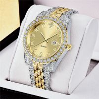 ⌚❆✌ Hip Hop Men Brand Luxury Full Diamond Date Quartz Watches