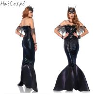 Sexy Beach Mermaid Dress Halloween Cosplay Costume Stage Carnival Party Adult Suit Women Fantasy Sequins Suit