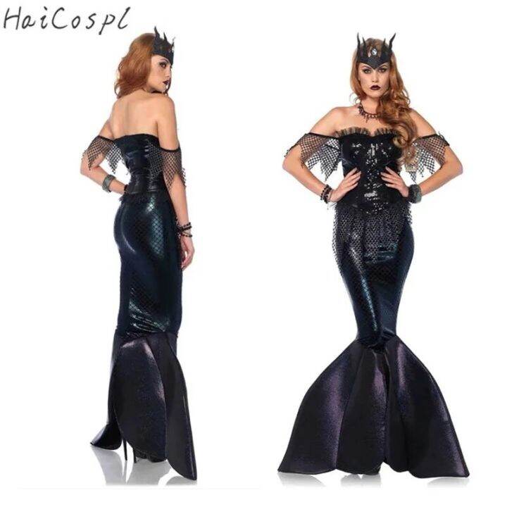 Sexy Beach Mermaid Dress Halloween Cosplay Costume Stage Carnival Party Adult Suit Women Fantasy 0376