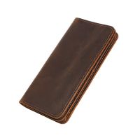 Men Wallet Real Cow Leather Wallets for mens lelaki dom lelaki Crazy Horse Leather Business Cardhoder Retro Multi-card Hand Bag