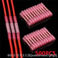 ✼❀ 500/200pcs Red Heat Shrink Electrical Cable Splice Crimp Terminal Connector Waterproof Insulated Seal Wire Connectors 22-16 AWG