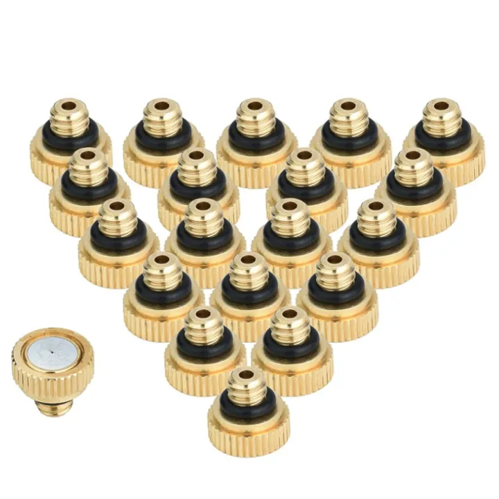 20pcs Brass Misting Nozzles 0.01in Hole & 0.18in Thread Atomizing